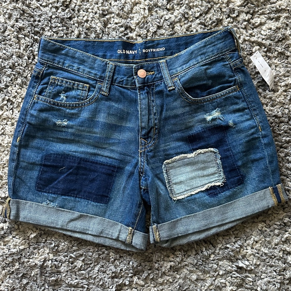 Old navy patchwork jean shorts